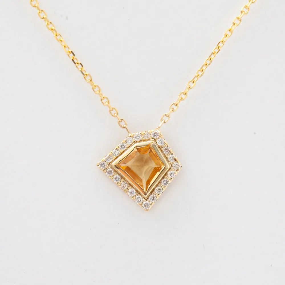 0.70 ct Apricot Grande Mosaic Shape Necklace