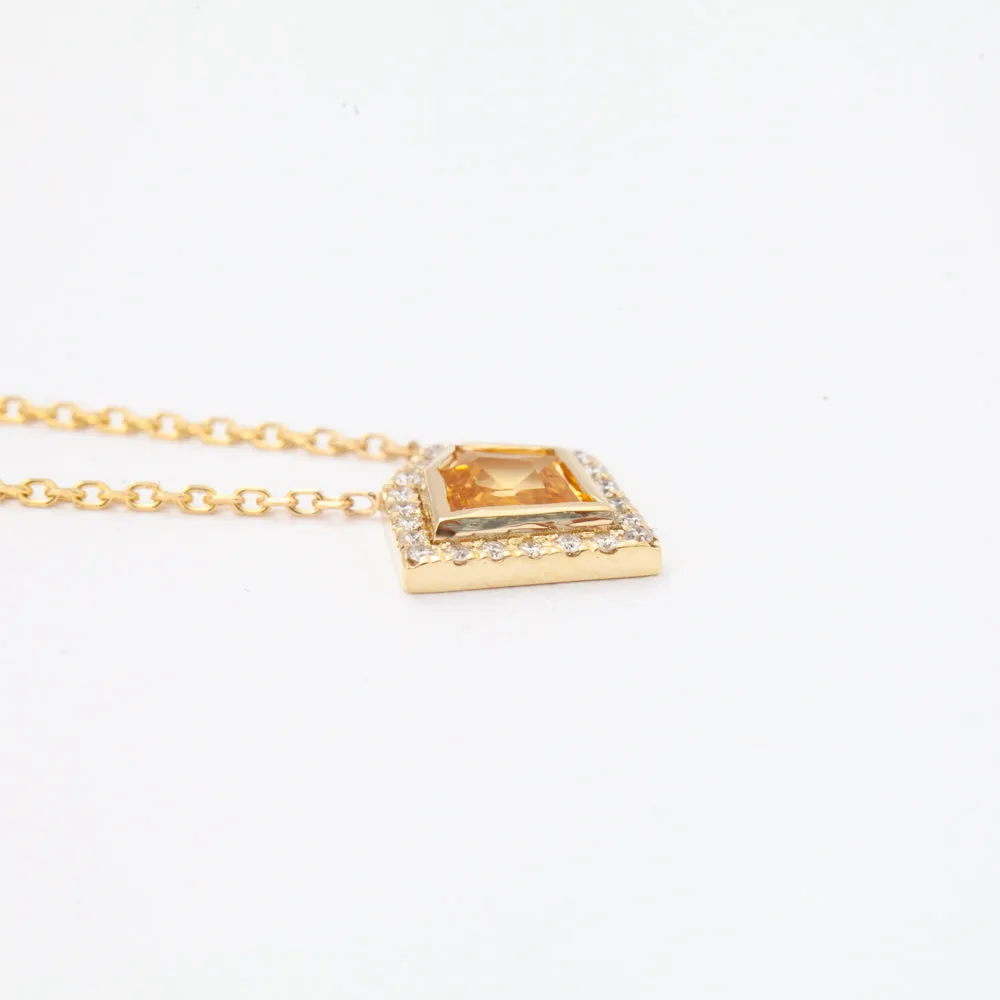 0.70 ct Apricot Grande Mosaic Shape Necklace