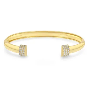 14k Pavé Diamond Door Knocker Cuff