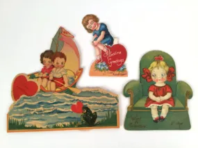 1920s Mechanical Valentines, Set of 3