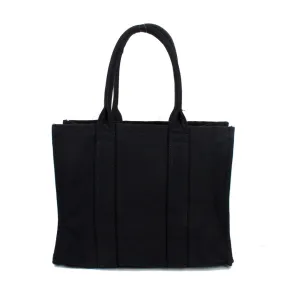 2-in-1 canvas tote set - black