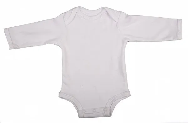 2-Pack Blank Long-Sleeved Baby Onesies With Envelope Neckline