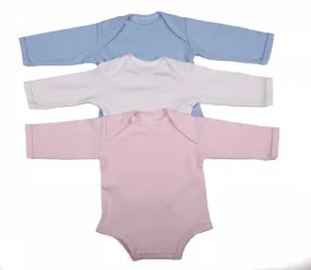 2-Pack Blank Long-Sleeved Baby Onesies With Envelope Neckline