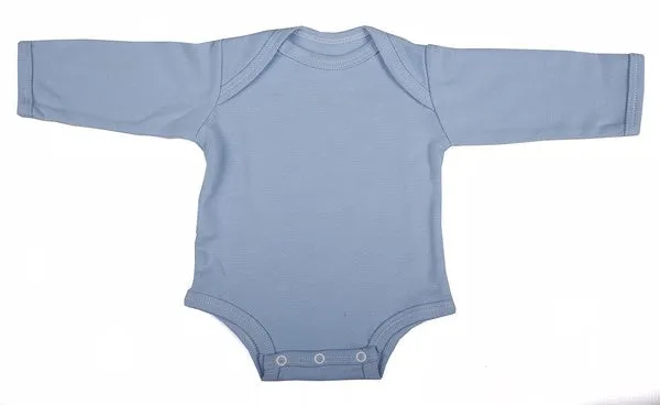 2-Pack Blank Long-Sleeved Baby Onesies With Envelope Neckline