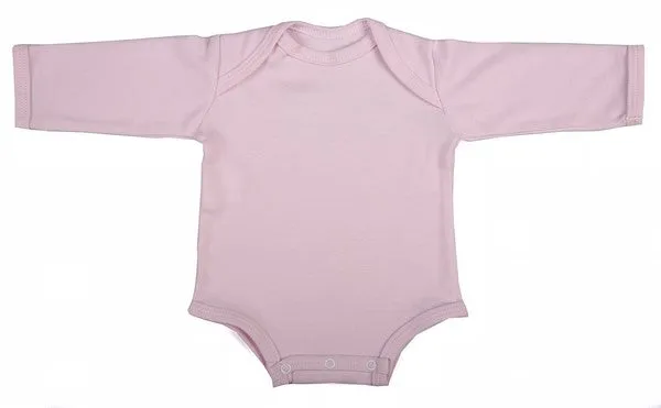 2-Pack Blank Long-Sleeved Baby Onesies With Envelope Neckline