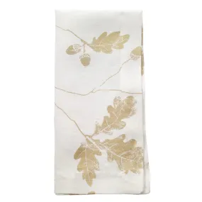 Acorn Gold 21 Napkin Set of 4 - White