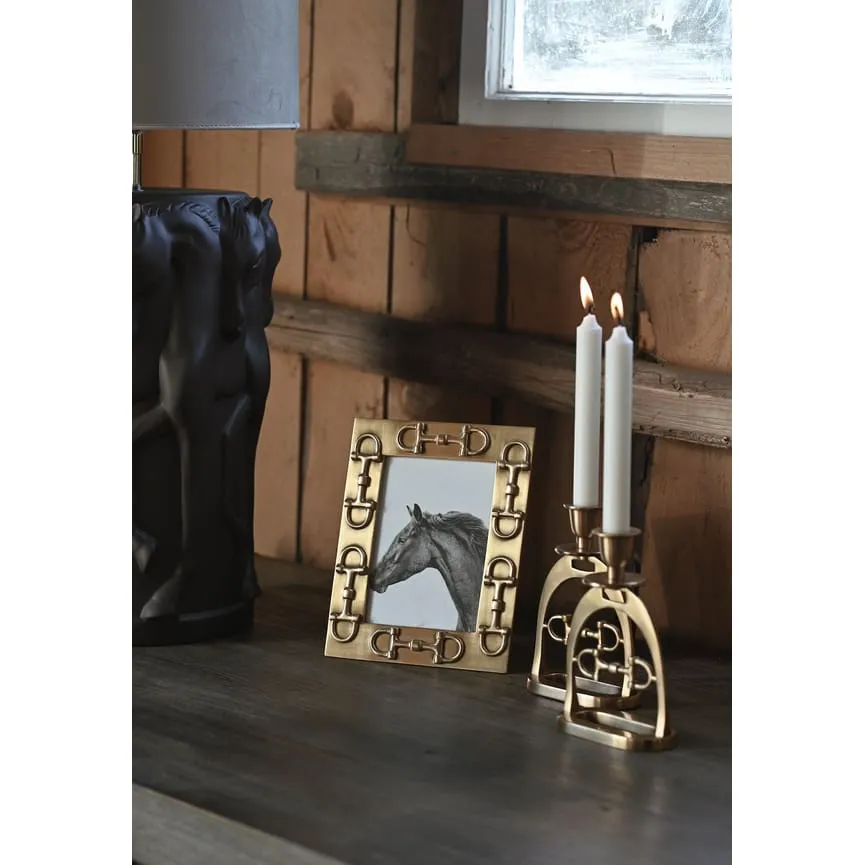 Adamsbro Candle Holder Set With Snaffle Bit Brass