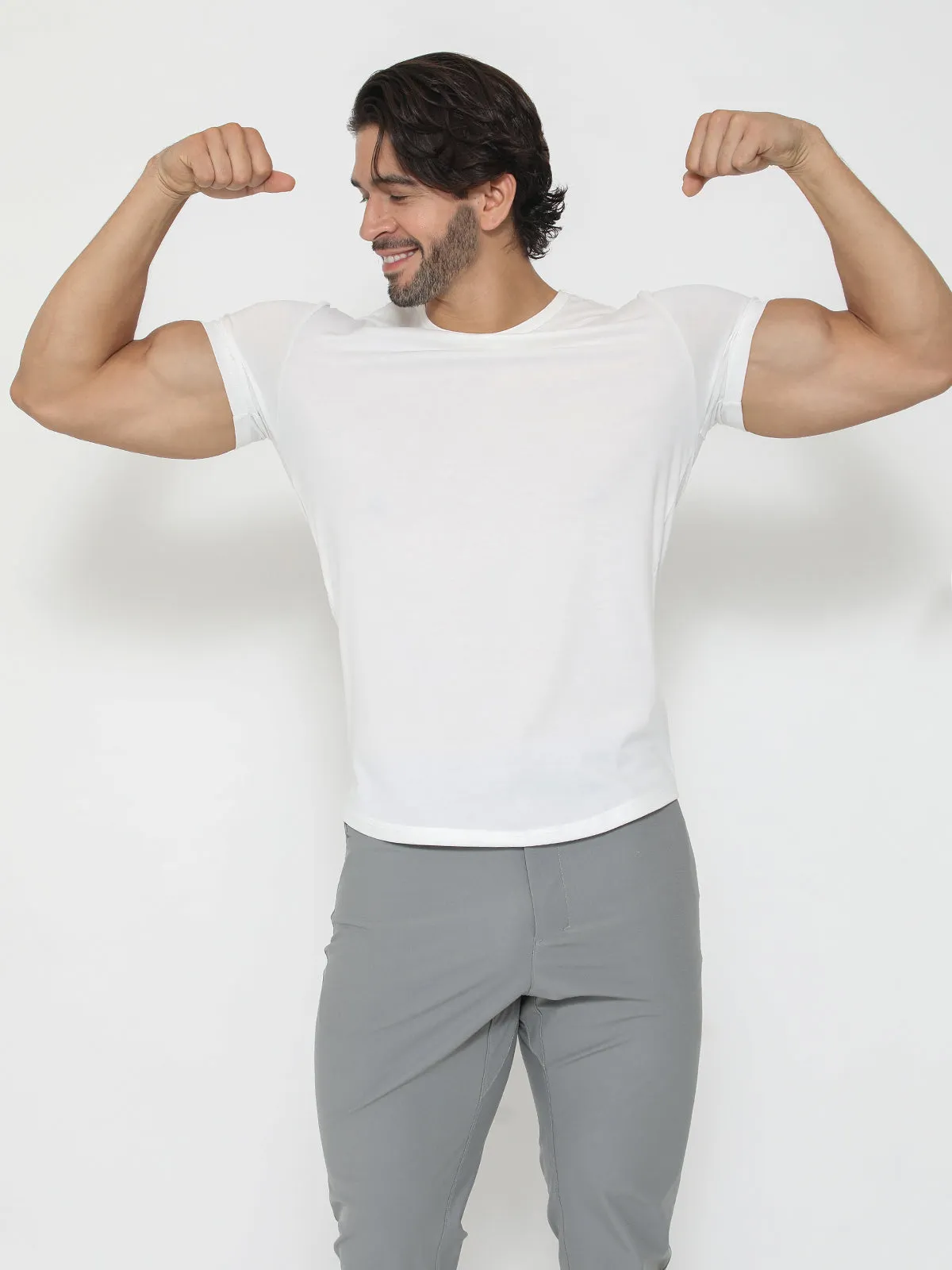 All Day Elite Curve-Hem Tee Stretch Short Sleeve