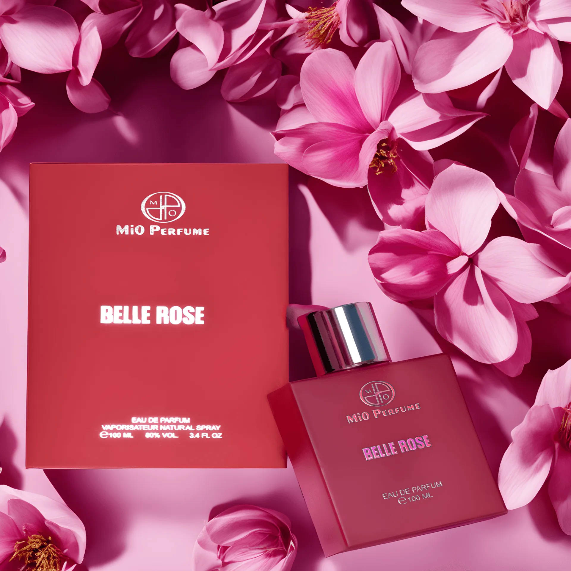 Belle Rose Unisex Eau de Parfum for Men & Women Fruity, Floral, Fresh, Longlasting - 100 ml MIO PERFUME