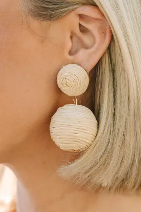 Boho Bold Raffia Lantern Earrings