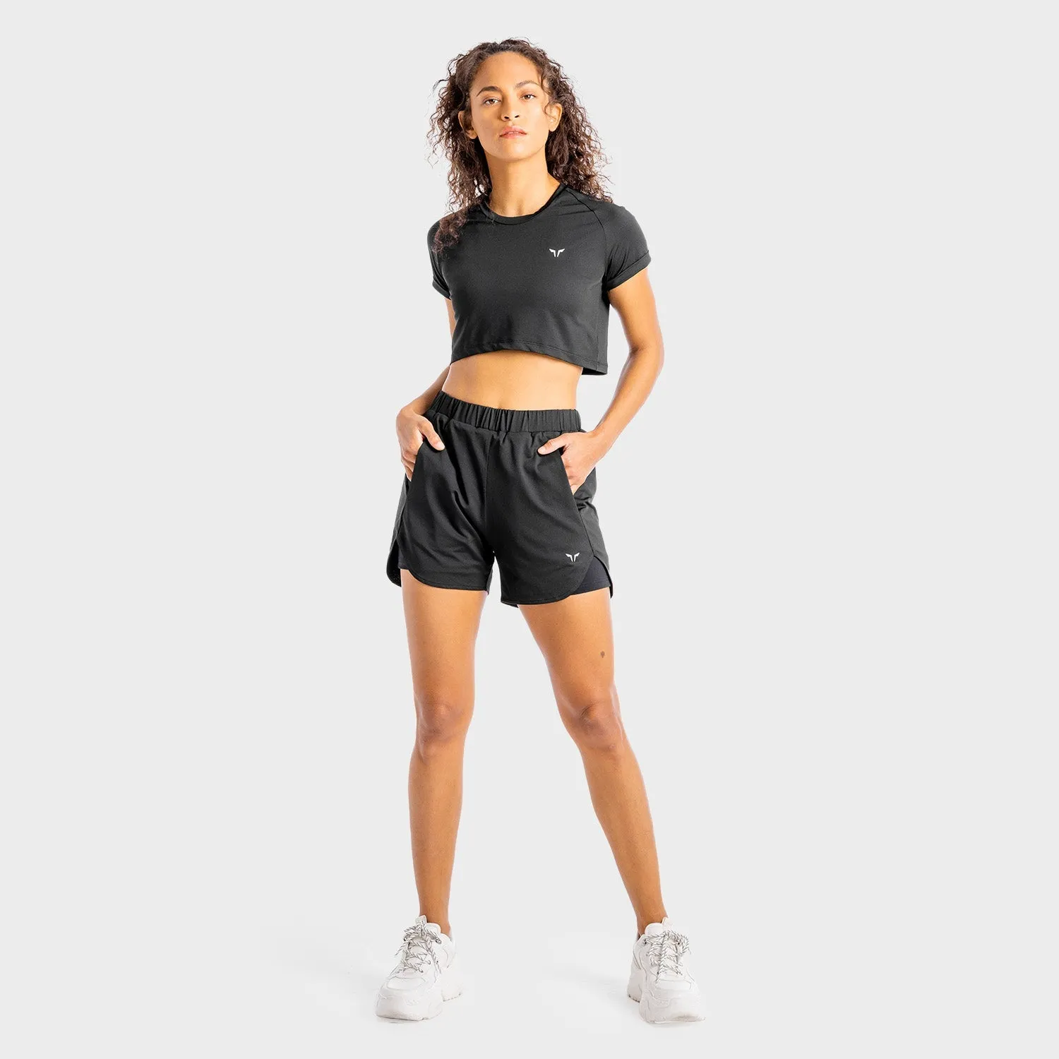 Core Crop Tee - Onyx