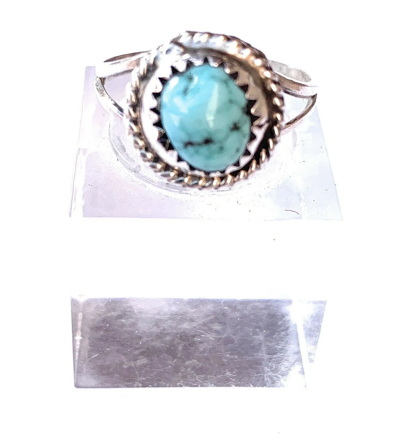 Dainty Turquoise Round Ring