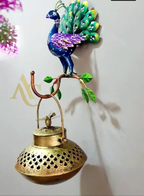 Dancing Peacock Wall Art with Metal Diffuser -GRIH001MWD