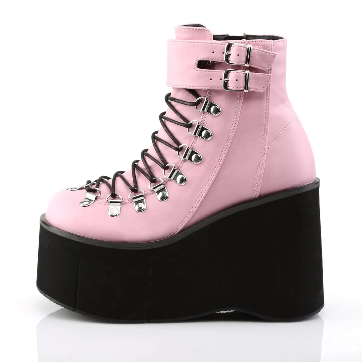 Demonia KERA-21 | Baby Pink  Vegan Leather Ankle Boots