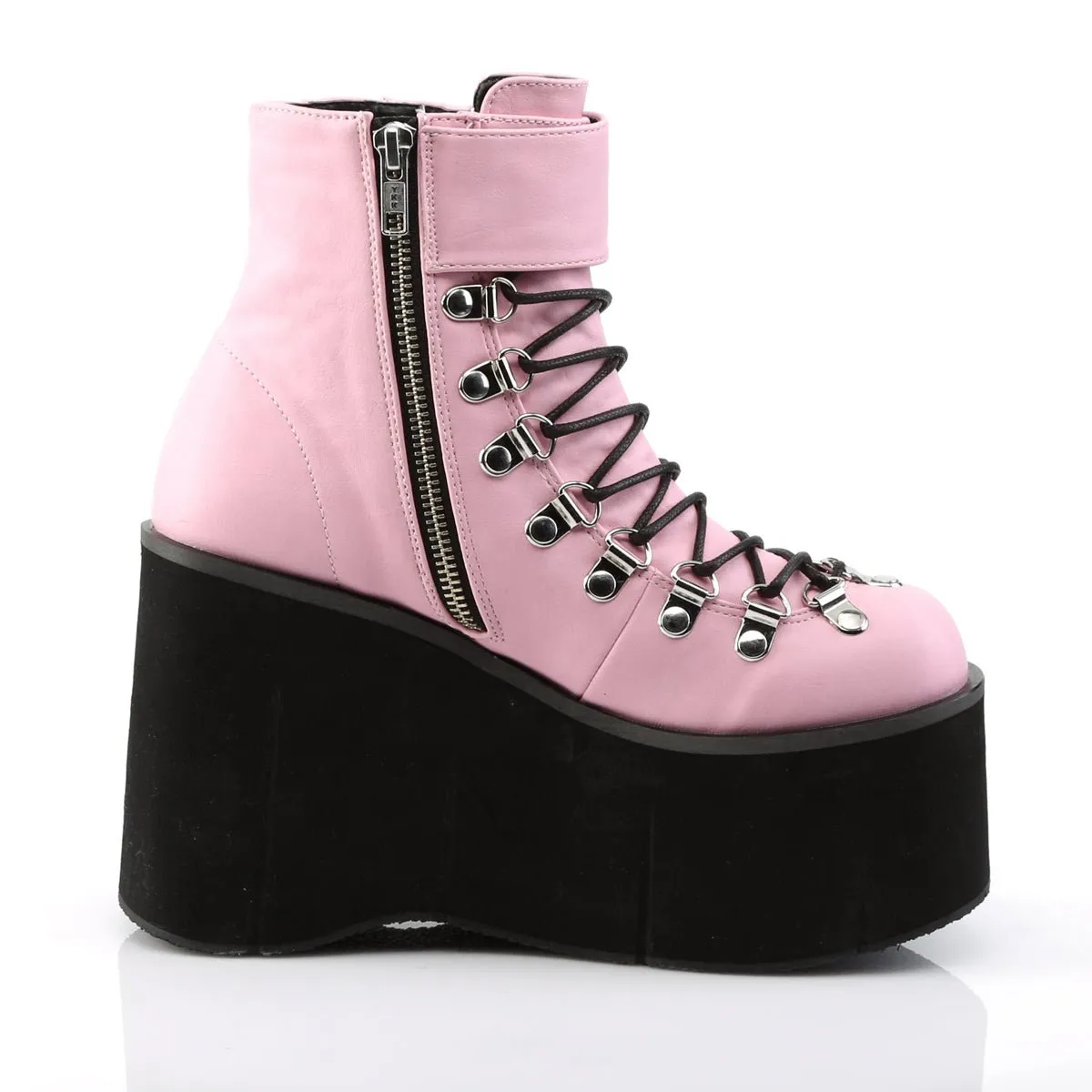 Demonia KERA-21 | Baby Pink  Vegan Leather Ankle Boots