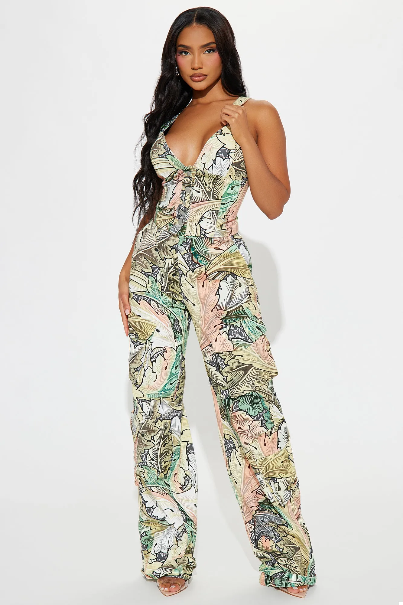 Exotic Touch Cargo Pant Set - Multi Color