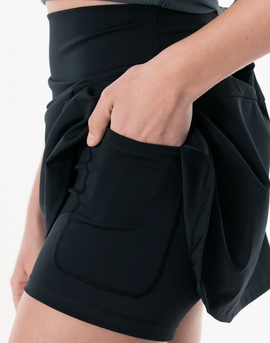 Gym Coffee Base Skort - Black