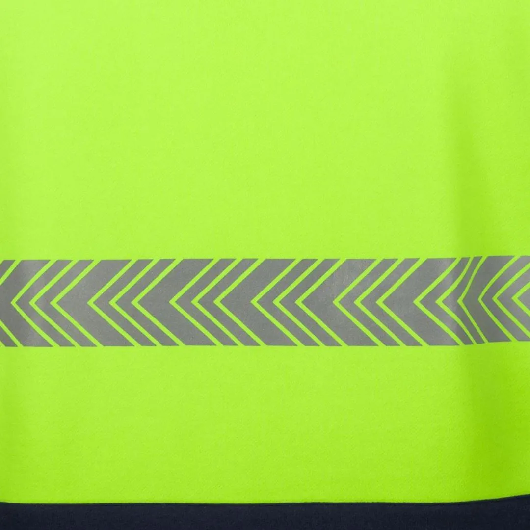 Hi Vis Half Zip Segmented Taped Fleecy Jumper