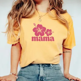 Hibiscus Mama • Mustard Comfort Tee