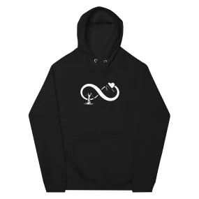 Infinity Heart and Skiing 1 - Unisex Premium Organic Hoodie