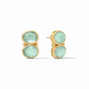 Julie Vos Honey Duo Earring, Aquamarine Blue