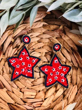 Katherine Beaded Star Earrings