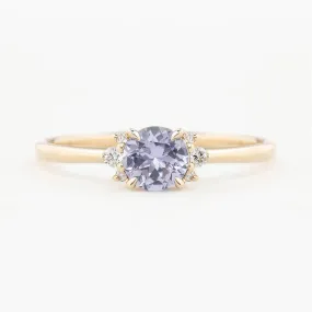 Lena Ring 0.58ct Lavender Blue Unheated Umba Sapphire, 14K Yellow Gold (One of a kind)