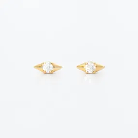 London Single Diamond Spike Studs