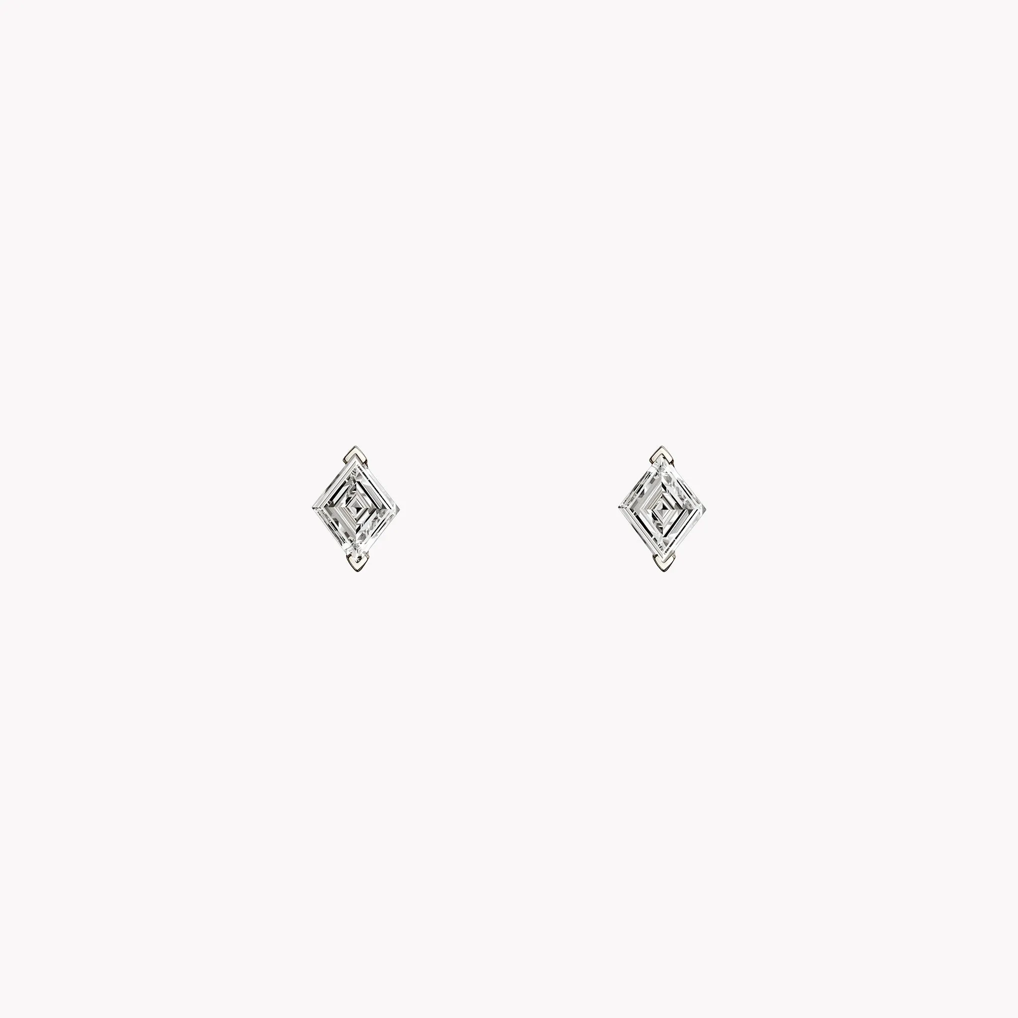 Lozenge Cut Diamond Studs