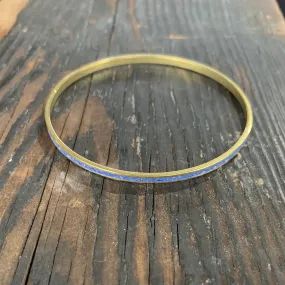 Narrow Gauge Bangle Bracelet BRASS   CONCRETE Blue