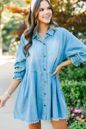 On Your Side Medium Wash Denim Dress