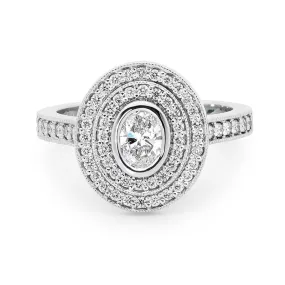 Oval cut diamond ring