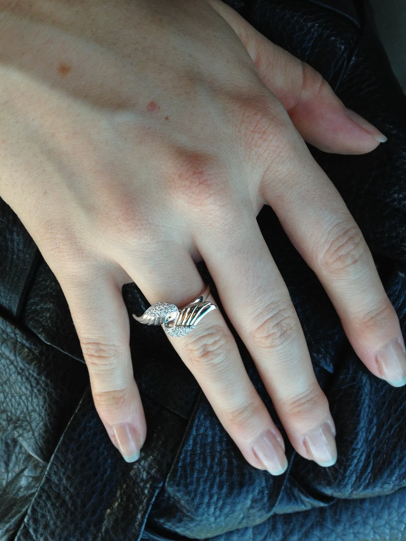 Pi Beta Phi Angel Wings Ring