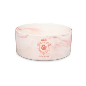 Pink Marble Dog Bowl