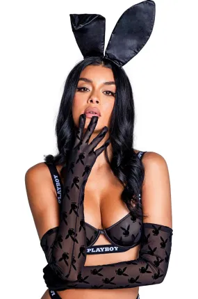 Playboy Bunny Noir Gloves