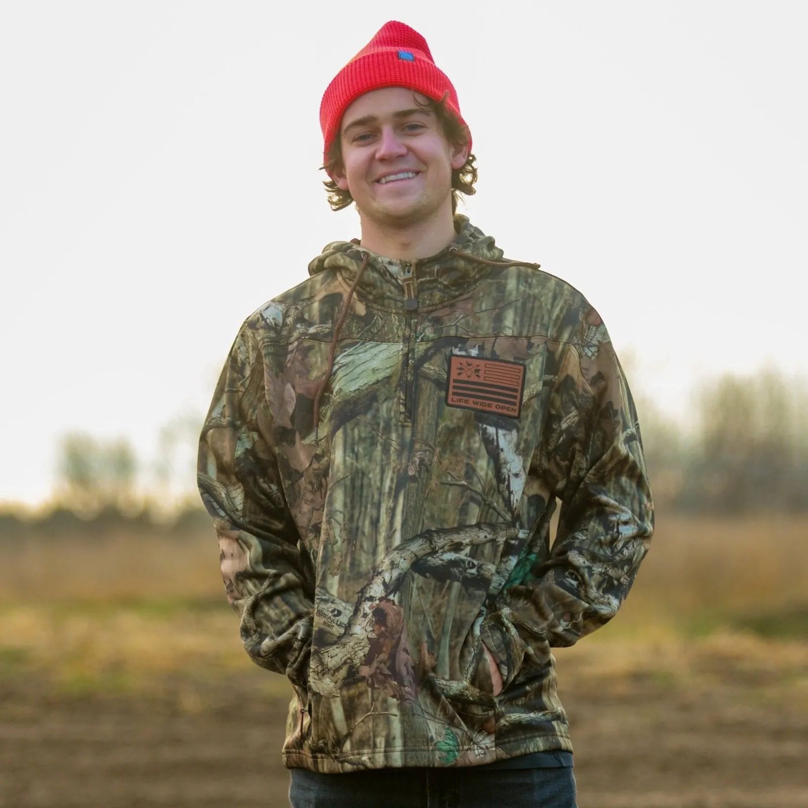 Premium Mossy Oak 1/4 Zip Hoodie