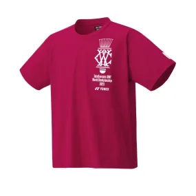 Yonex BWF 2023 World Championships Souvenir Sports Shirt YOB23190 Deep Red UNISEX